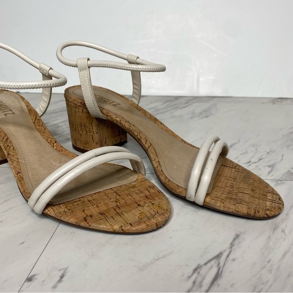 Schutz Gimenez Metallic Cork Ankle-Band Sandals | Neiman Marcus New! Schutz Gimenez Cork Heeled Sandal 9 1/2 B
